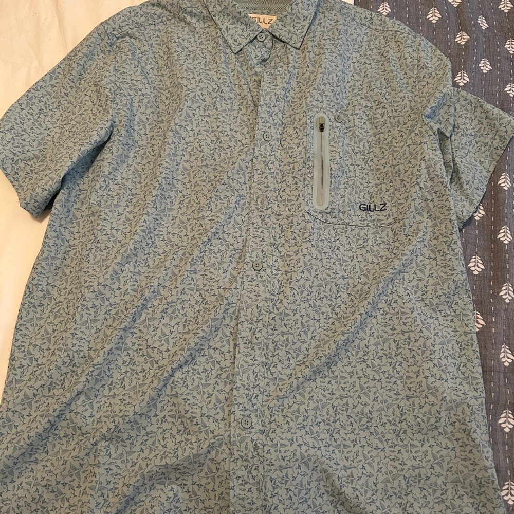 Gillz Light Blue Casual Button Down Shirt